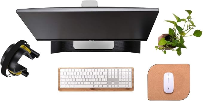 SAMDI Wooden Computer Monitor Stand, Desktop Accessories, Laptop Stand - Image 7