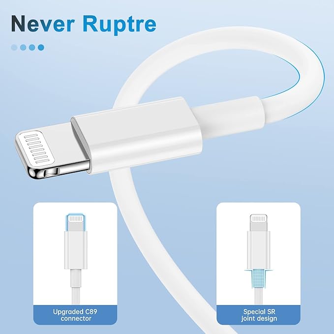 Multi Charger Cable 6Ft 2Pack, 3 in 1 Charging Cord, Universal Phone Charger - Image 7