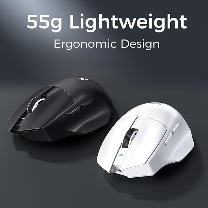 G7 Lightweight Ergonomic Wireless Mouse, PAW3311 12K DPI Sensor, Tri-Mode - Image 3