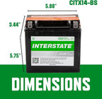 Interstate Batteries YTX14-BS 12V 12Ah Powersports Battery 200CCA AGM - Image 4