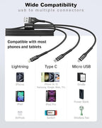 Multi Charging Cable 2Pack 6FT, 3 in 1 Charger Cable Braided Universal Phone - Image 6