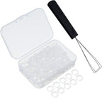 Keyboard Puller Keycap Removal Tool and 200 Pcs Rubber O-Ring Dampeners by Fiada
