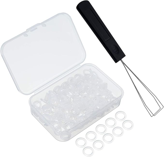 Keyboard Puller Keycap Removal Tool and 200 Pcs Rubber O-Ring Dampeners by Fiada