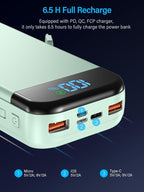 Portable Charger 32000mAh, 22.5W QC 3.0 PD 20W Smart LED Display Fast Charging - Image 4