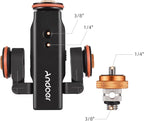 Andoer Video Camera Dolly with Ballhead & Phone Holder, 3-Speed Motorized Auto - Image 8
