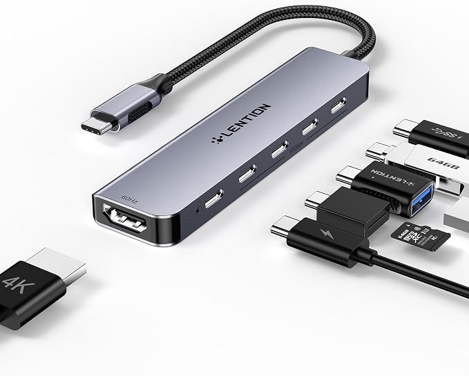 LENTION 6-in-1 USB C Hub Dock - Image 9