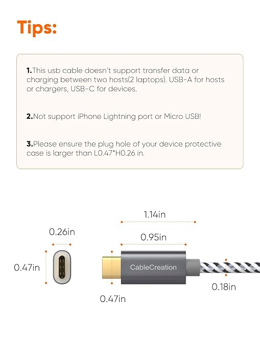 CableCreation USB C to USB A Cable 3FT, 10Gbps USB C to USB 3.2 USB 3.1 Gen2 - Image 5