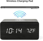 OCT17 Alarm Clock with Qi Wireless Charging Pad Compatible with iPhone Samsung - Image 2