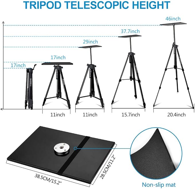 Portable Projector Stand Tripod Adjustable: Universal Laptop Standing Height - Image 2