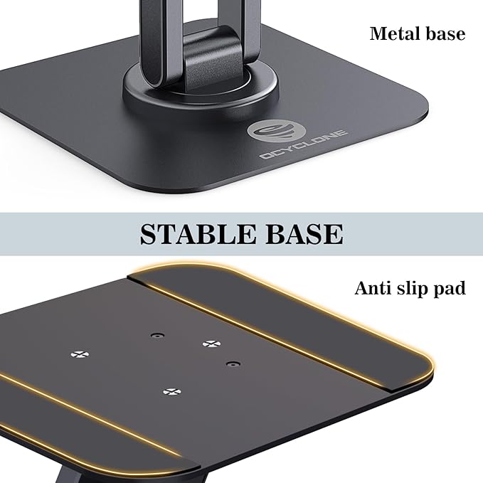 OCYCLONE for iPad Stand for Desk, 360 Rotating Adjustable Portable Monitor - Image 8