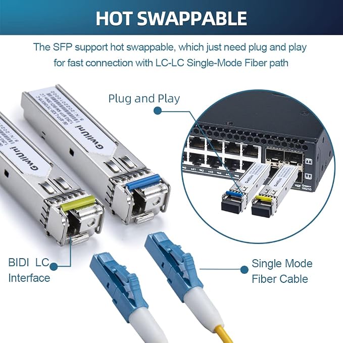 5 Pairs 1.25G BIDI SFP Single Mode Fiber Module Network Transceiver, LX SM - Image 5