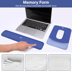 MOSISO Wrist Rest Support for Mouse Pad&Keyboard Set, Rectangular Ergonomic - Image 4