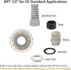 LeMotech 2Pcs NPT 1/2" IP68 Waterproof Cable Gland Flex Spiral Strain Relief - Image 3