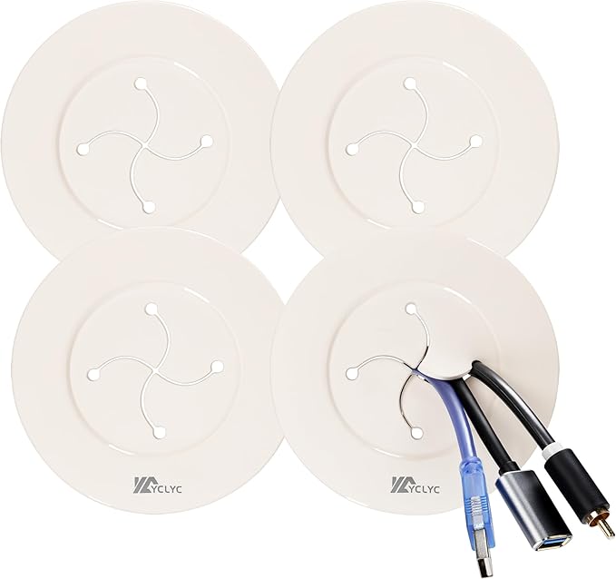 Wire Hiders for TV on Wall, 3in Off White in Wall Cable Management Kit by YCLYC