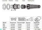 4 Pcs Waterproof Cable Gland, PG21 Thread, waterproof wire grommet Strain - Image 3