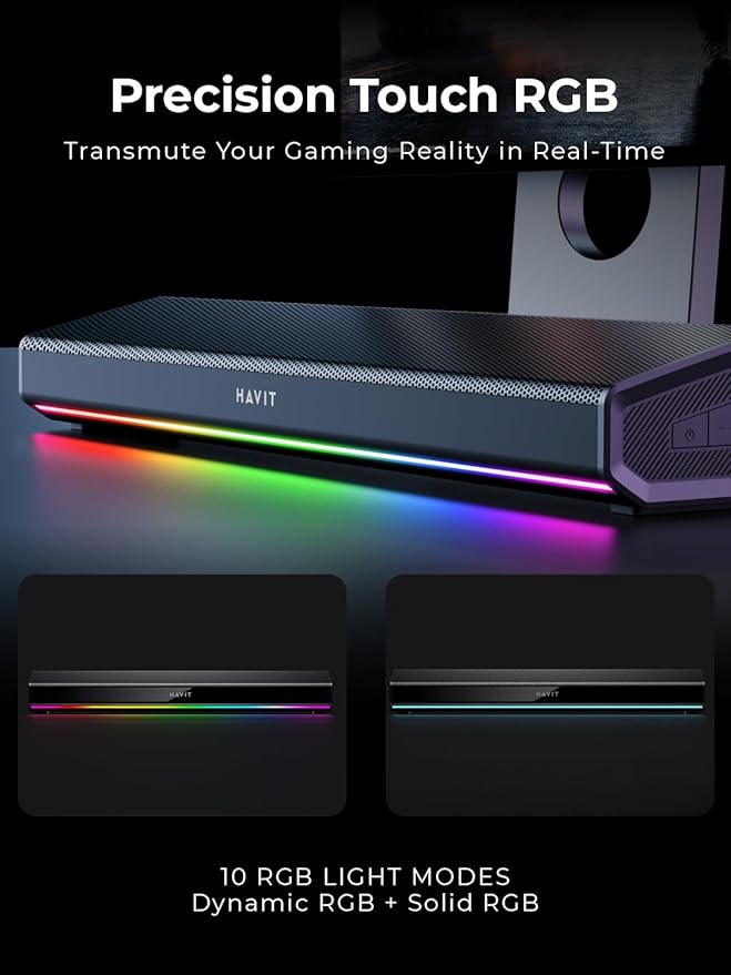 havit Computer Speakers for Desktop PC, HiFi Stereo, Poratble Bluetooth Speaker - Image 5