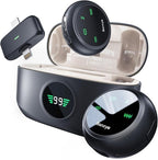 Wireless Lavalier Microphone for iPhone Android, 2in1 Magnetic & Clamp Lapel by AnywhereAnytime