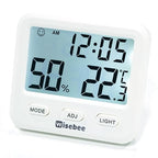 Wisebee Digital Indoor Hygrometer Thermometer, 2.9" Backlit Temperature by Wisebee