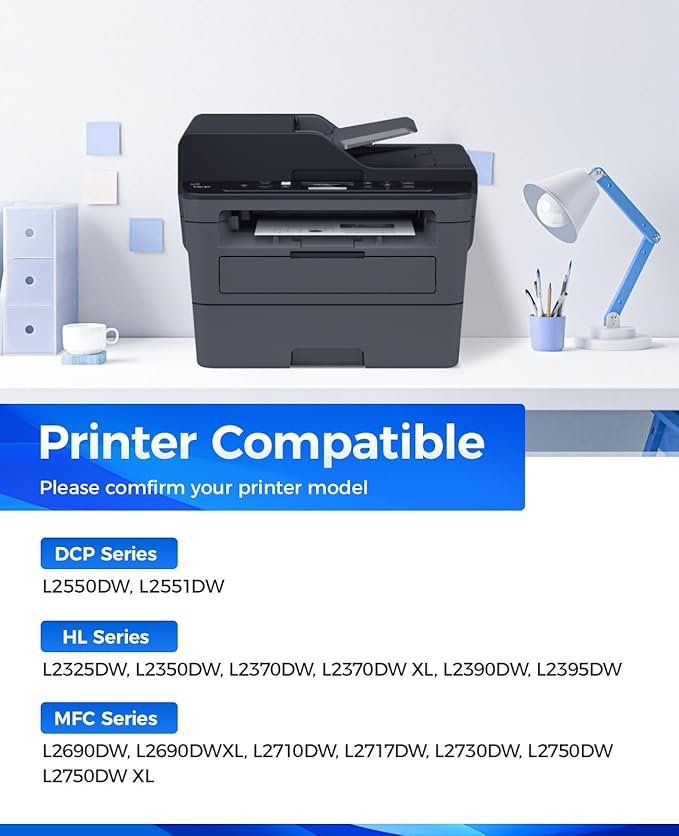 TN730 Black Toner Cartridge 2-Pack Compatible Replacement - Image 2