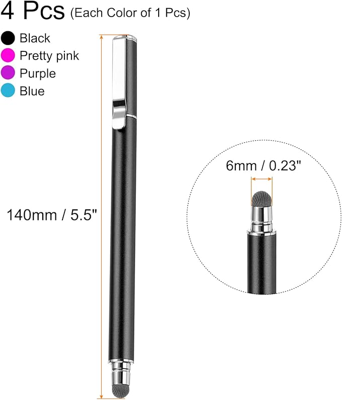 MECCANIXITY 4pcs Stylus Pens for Touch Screens Universal Capacitive Stylus - Image 2