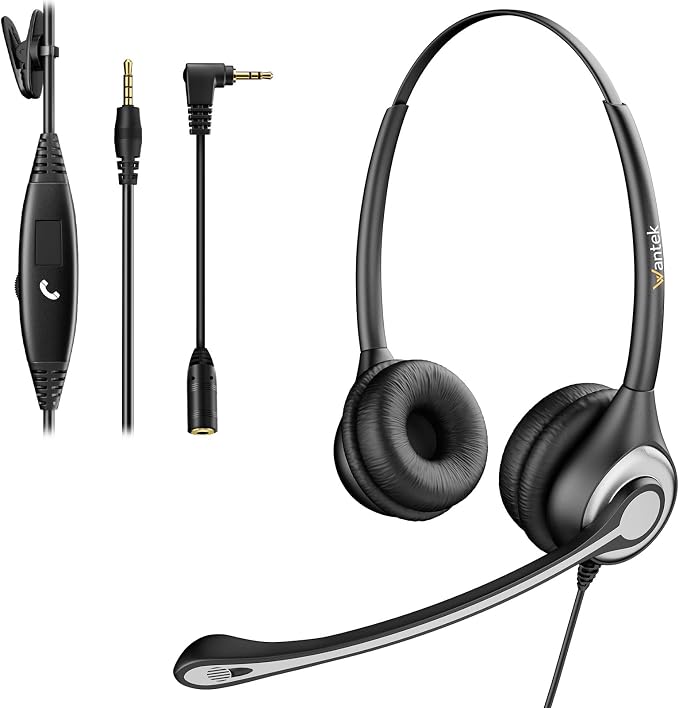 Wantek Cell Phone Headset with Microphone Noise Cancelling, Wired 3.5mm - Image 8