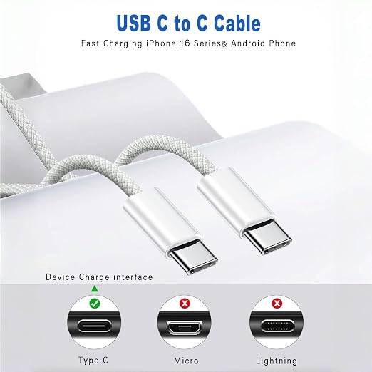 iPhone 16 Charger Fast Charging, iPad USB C Fast Charger & 2Pack 3FT Type C - Image 3