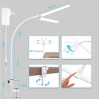Hensam 31.5 Inch LED Desk Lamp, Double Head Desk Light - Image 7
