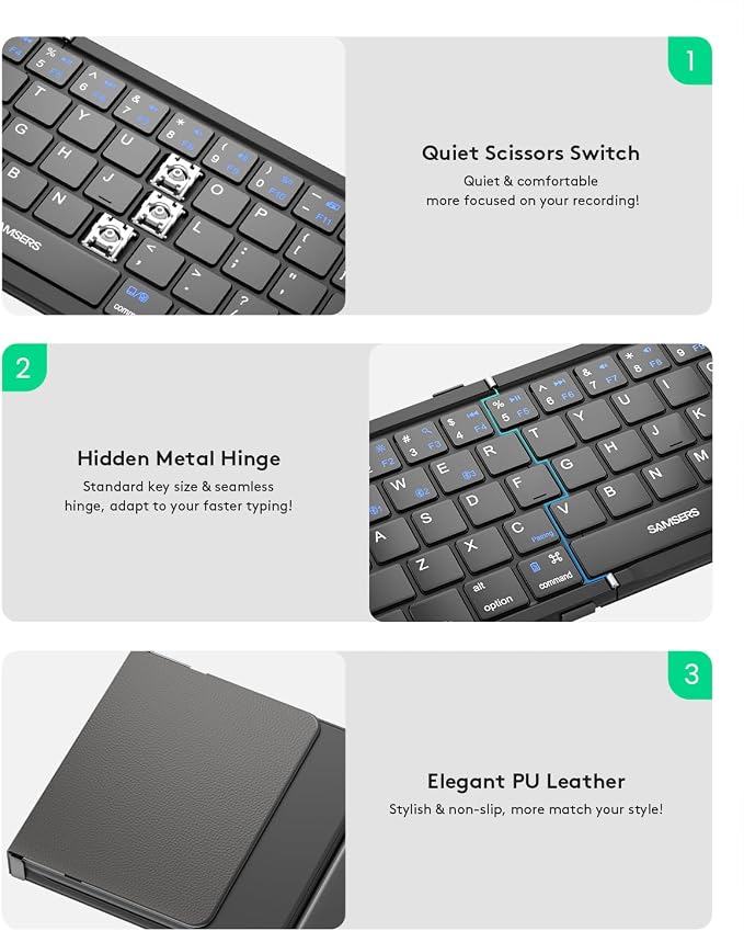 Samsers Foldable Bluetooth Keyboard - Image 3
