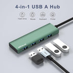 USB Hub, USB 3.0 Hub Aluminum Alloy Ultra Slim USB Splitter, Portable 4 Port - Image 3