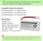 iMah BT162342/BT262342 2.4V 300mAh Ni-MH Cordless Phone Battery Pack, Also - Image 3