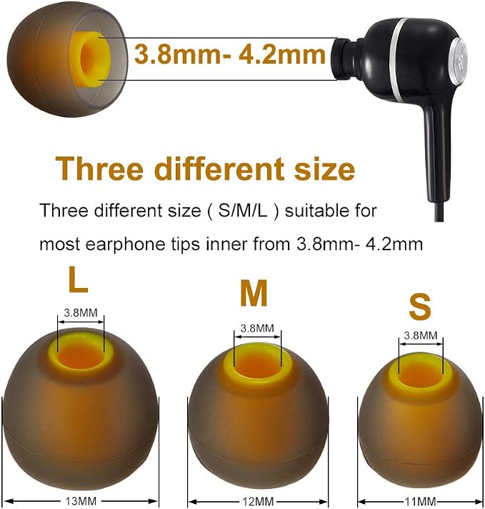 Earbud Tips Soft Silicone Earbuds Replacement Tips Fit - Image 5