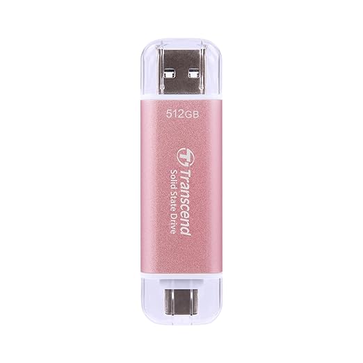 Transcend 512GB External SSD, Dual USB Flash Drive by Transcend