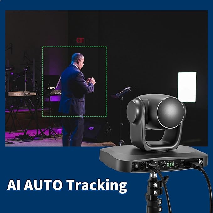 4K NDI PTZ Camera with AI Auto Tracking 21X Optical Zoom HDMI/SDI/USB 3.0/PoE/IP - Image 5