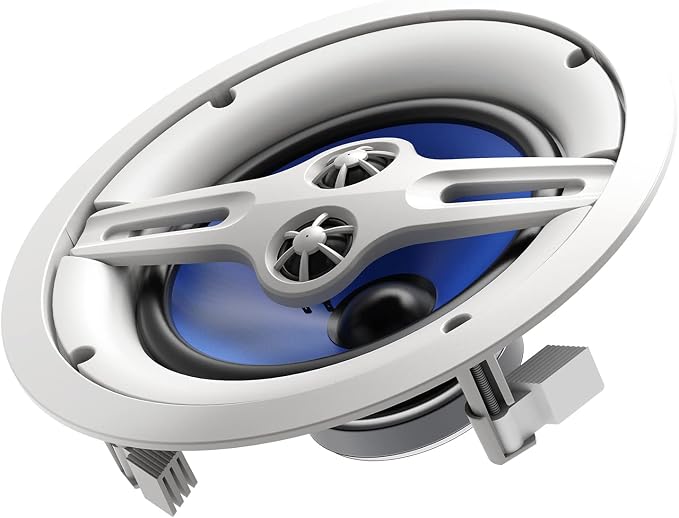 Audio 3-Way Premium in-Ceiling 8" Round Speaker, Dual 1-inch Silk Dome Tweeters - Image 3