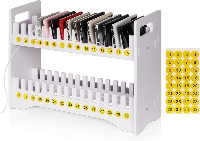 Cell Phone Holder Classroom Cell Phone Storage 2-Tier Multiple Cell Phone Stand by Ozzptuu
