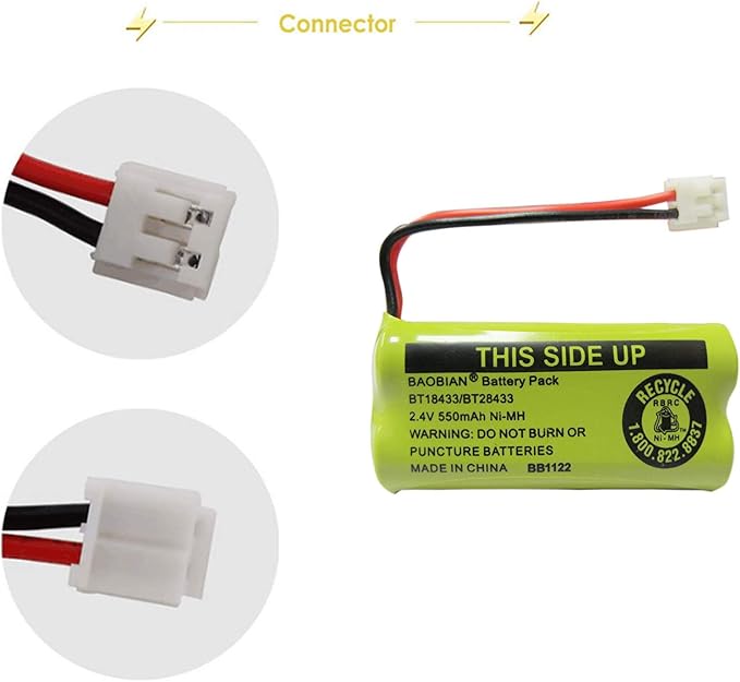 2.4V Rechargeable Cordless Phone Batteries Compatible - Image 5