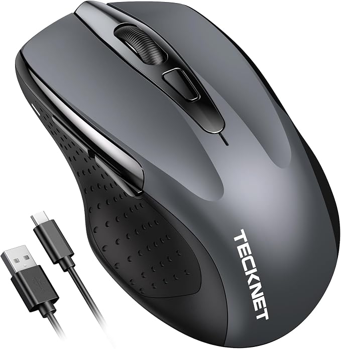 TECKNET Wireless Mouse Rechargeable, 2.4G USB-A Silent Mouse, Quiet Click - Image 8