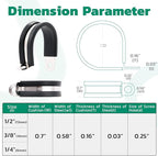 72PCS Stainless Steel Cable Clamp, Rubber Coated Cushioned Insulated Cable - Image 3