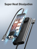Lemorele USB-C Hub 6-in-1 with 4K@60Hz HDMI, Gigabit Ethernet, 100W Power - Image 8