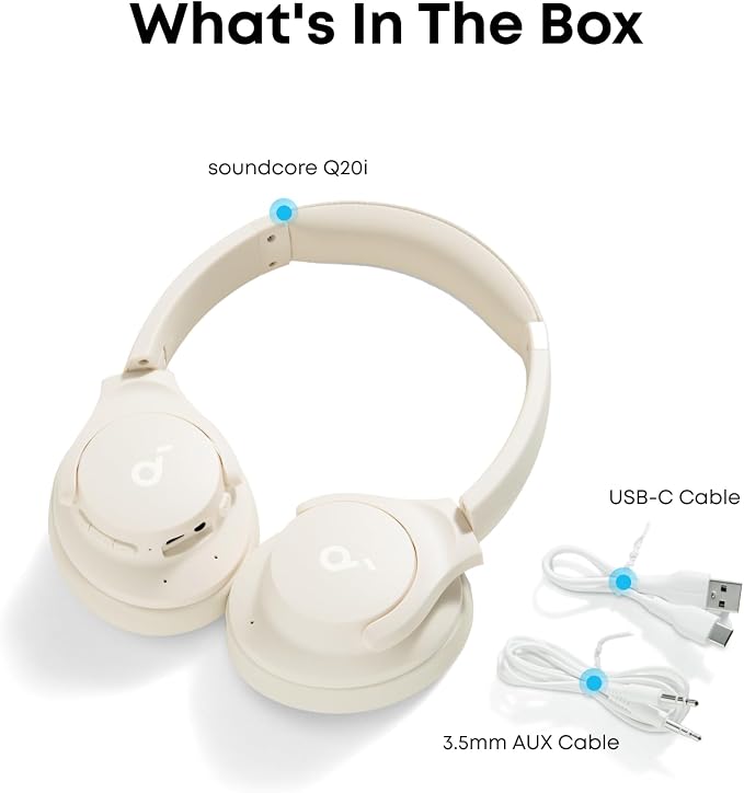 Soundcore by Anker Q20i Hybrid Active Noise Cancelling Headphones, Wireless - Image 8