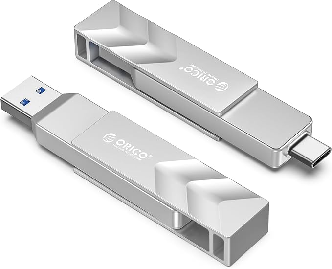 ORICO 512GB Portable Solid State Drive, 1050MB/s Dual-Port Rotating Metal by PioneerDataSolutionPowerYourFuture