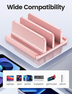 Vaydeer Vertical Laptop Stand for Desk, Dual Slots Plastic Laptop Holder - Image 5