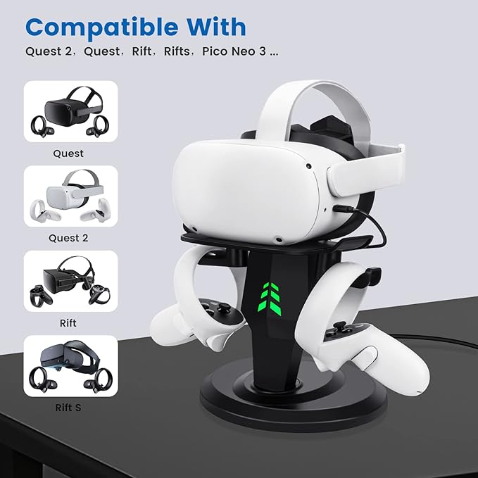 alcopanda VR Stand, Headset Charging Dock, VR Display Stand Accessories - Image 3