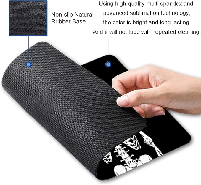 IMAYONDIA Black Human Skeleton Mouse Pad - Image 2
