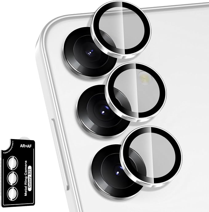 for Samsung Galaxy S25 Camera Lens Protector, Individual Metal Ring Tempered by Btscase