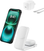 Belkin MagSafe Charger Compatible, 2-in-1 Charging Station, Qi2.2 25W Magnetic by Belkin