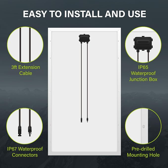 Newpowa 10BB Cell 200W Monocrystalline 200 Watt 12V Solar Panel High Efficiency - Image 3