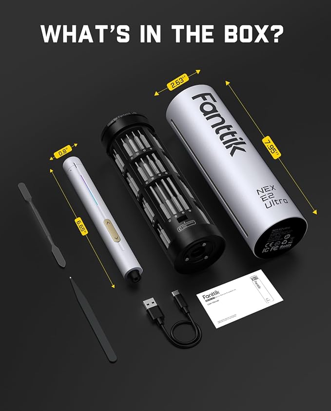 Fanttik E2 Ultra Mini Electric Screwdriver, Cordless Screwdriver, Max 0.6N.m - Image 9