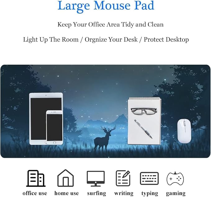RTGGSEL 31.5x11.8 Inch Non-Slip Long Extended Large Gaming Mouse Pad - Image 7