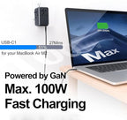 JMFONE GaN 100W Universal Travel Adapter, 5 USB Ports & 2500W AC Socket - Image 3